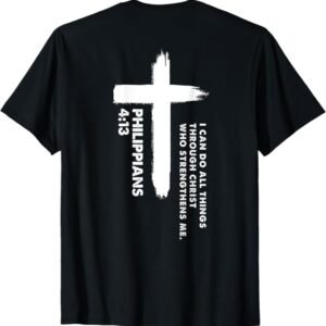 I Can Do All Things Gospel Men & Women Regular Fit Front & Back Print T-shirt - Image 4