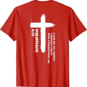 I Can Do All Things Gospel Men & Women Regular Fit Front & Back Print T-shirt - Image 2