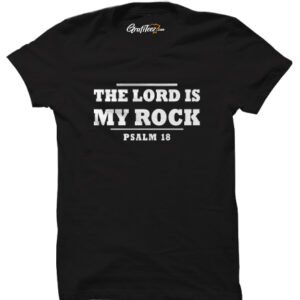 Lord is My Rock Gospel Cotton Men & Women Regular Fit T-shirt - Image 3