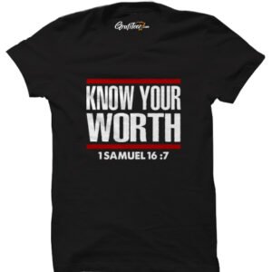 Know Your Worth Gospel Cotton Men & Women Regular Fit T-shirt - Image 2