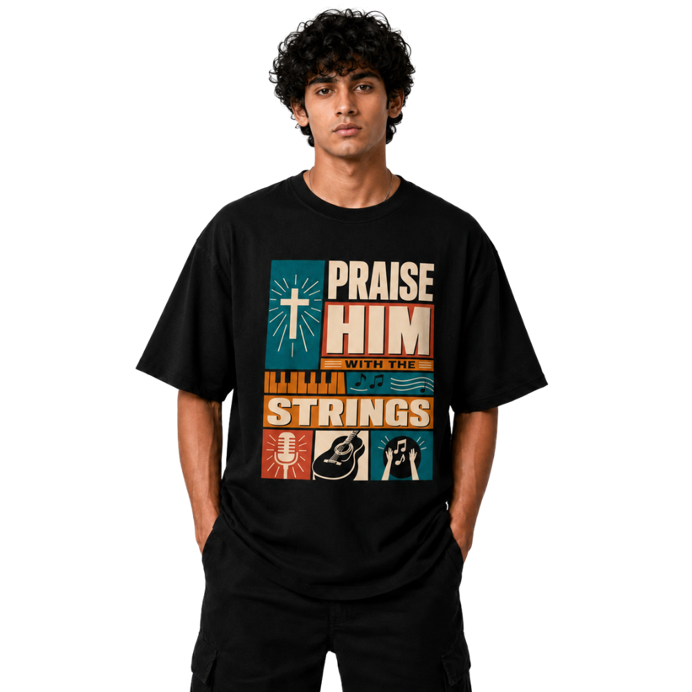 Praise Him with the Strings Gospel tshirt