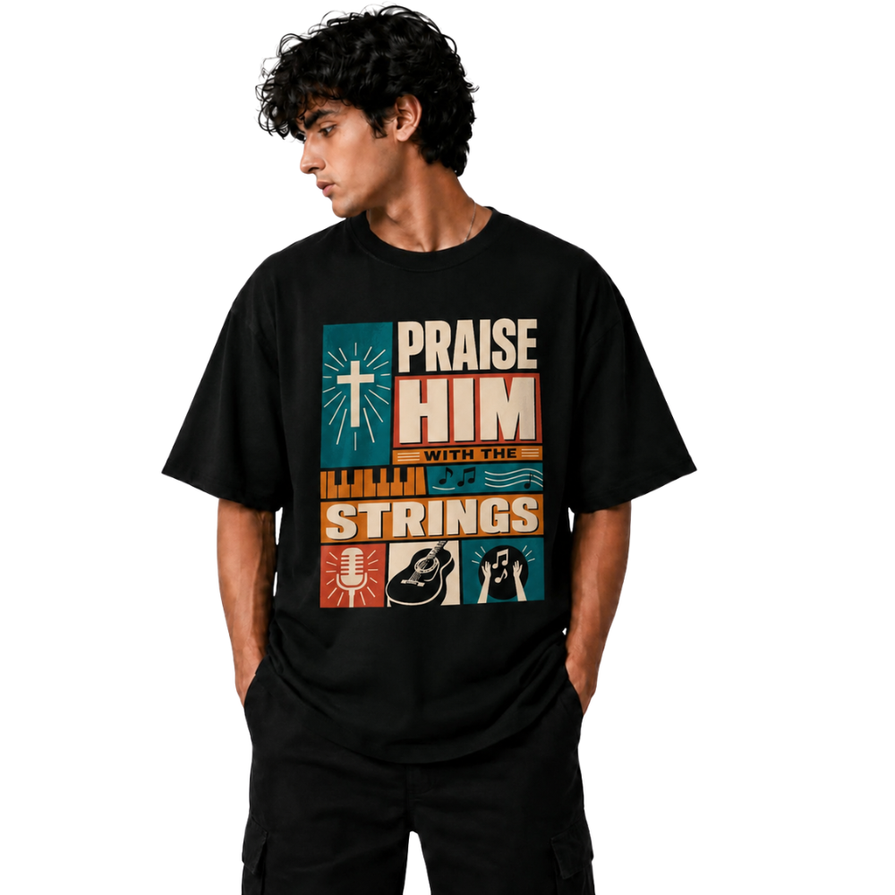 Praise Him with the Strings Gospel tshirt